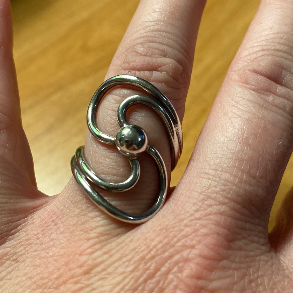 Sterling silver twist ring